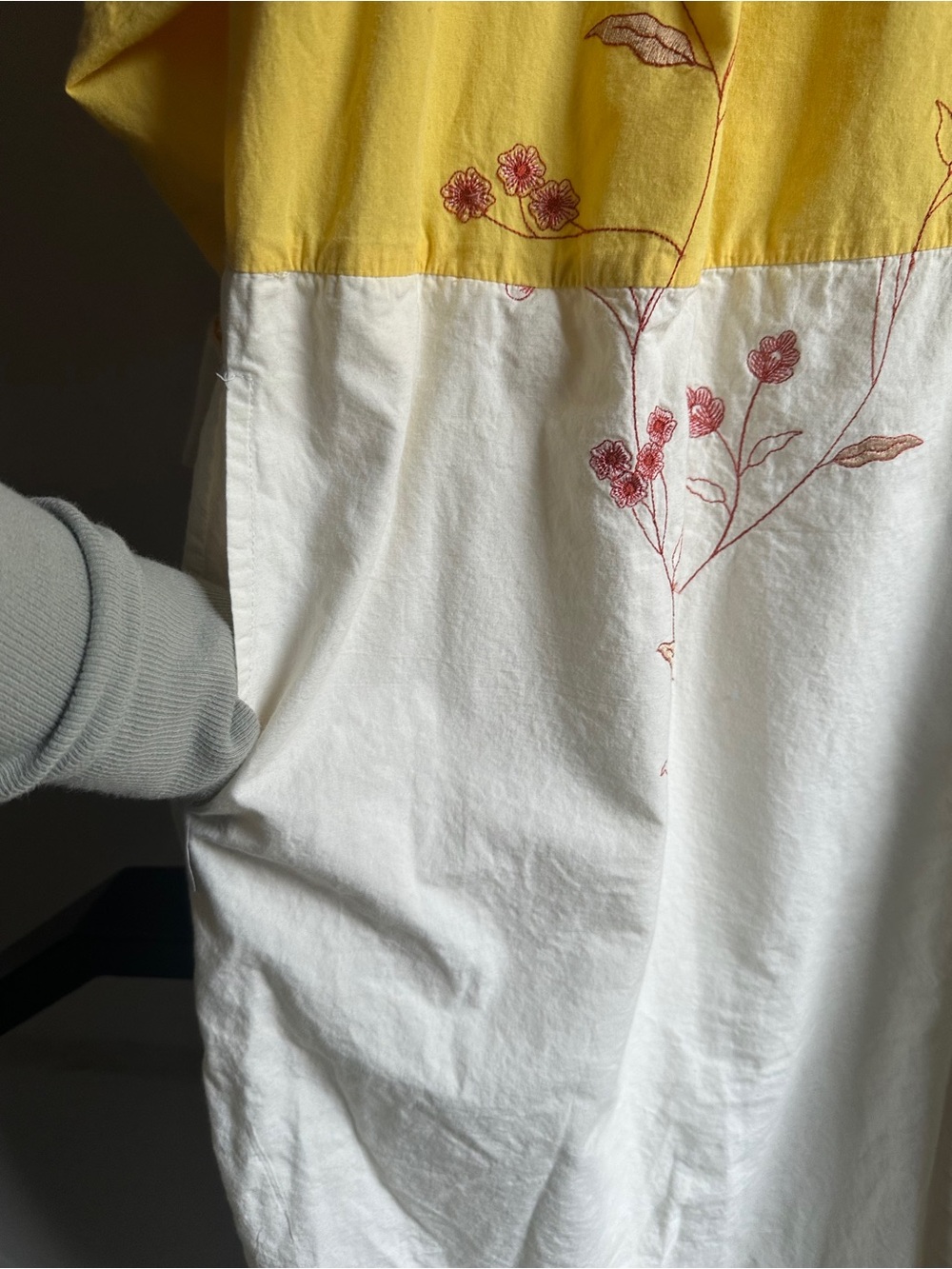 Samant Chauhan 3X Embroidered Duster Shirt Dress Lagenlook Artsy Boho Midi - Picture 9 of 15